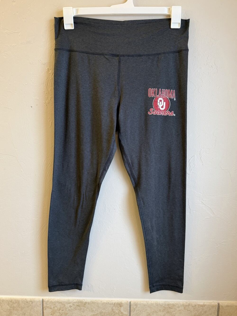 Sideline Apparel Womens OU OKLAHOMA SOONERS Stretchy Leggings Ladies Large